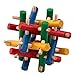 Produktbild TYY-guang 1 Set 3D Holz KongMing Lock Set Rätsel Rätsel Klassische Luban Jigsaw Cube Spiel für Kinder und Erwachsene (Bunte Block 12)