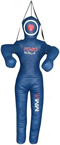 TOSO MMA Open Hands Judo Grappling Dummy - 3 straps on head and shoulder TM378A Leather - Blue 47" Up to 35kg/77 lb