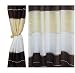 Produktbild Halbtransparent Ösenvorhang Ösenschal Schal Dekoschal für Fenster Dekorative Gardine Farben Streifen 2er Set Vorhänge mit Ösen 145x245 cm AGV (V23)
