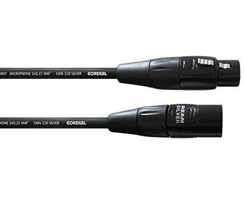 Cordial CIM 5 FM - Cable para XLR (macho/hembra, 5 m), color negro