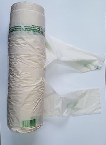 900 Bags with Handles Matt in 6 Rolls 150 Pieces 30 + 10 + 10 x 60 Heavy Duty Biodegradable Compostable en 13432 Velcro for Food Stores Supermarkets Minimum Content Raw rinnovambile Not Less Than 40%