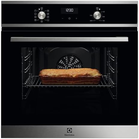 Electrolux Serie 600 Forno da Incasso Multifunzione, Capacità 65 L, EOF5H40BX, Cottura Multilivello, Pulizia AquaClean, SurroundCook, Funzione Pizza, 594x595x567mm, Acciaio Inox Antimpronta