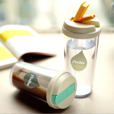 iNeibo becher to go, thermobecher, isolierbecher, trinkbecher, kaffeebecher, doppelwandiger becher, trinkflasche mit deckel & dtrohhalm. perfekt für kaffee, tee, saft, smoothies - 6