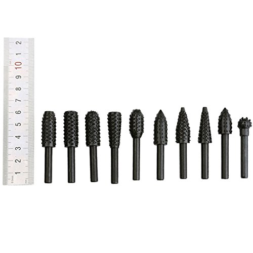 10tlg. Schaftfräser Oberfräser Fräser Set 6mm Schaft Holzfräser für Multifunktionswerkzeug Bohrschleifer - 5
