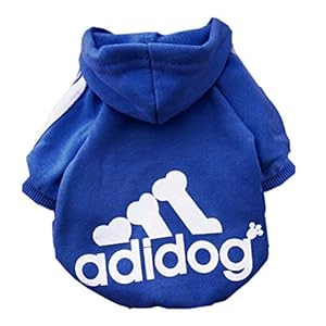 Scheppend Ropa para Perros Adidog Ropa para Perros Abrigo de Invierno Cachorro Gato Cachorro Sudaderas con Capucha Ropa de algodón para Perros pequeños(Black,XS)