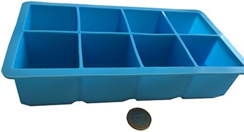 Royal Houseware 8 Large Siicone Square Moulds for Ice Cubes, Chocolates, Sweets