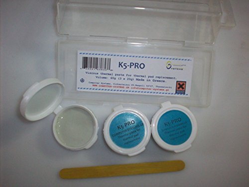 K5 PRO viskose Wärmeleitpaste für Thermal-Pad Ersatz 60g 3X20g Pack (Apple iMac, Sony PS4 & PS3, XBOX, Acer Aspire usw.) - 3