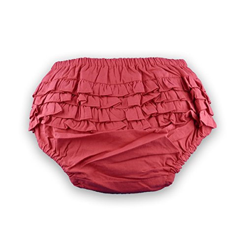 Bébé Bloomer - Culotte de bébé, culotte, arrière Pompe froncée, rouge, Boy/Girl, Taille L, 18-24 mois, 100% coton