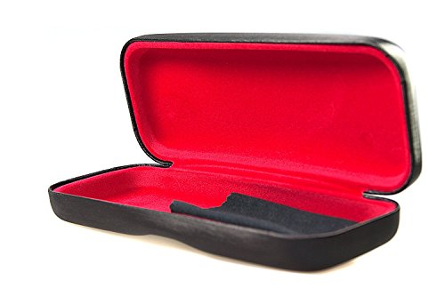 Preisvergleich Produktbild Demel Augenoptik Brillen Etui - Hartschalen Brillenetui Schwarz / Samteinlage / Mikrofaser Reinigungstuch / Testsieger