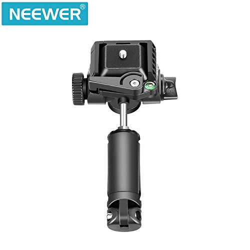 Neewer treppiede testa a sfera con 1/10,2Â cm piastra a innesto rapido con manico 2-in-1Â bar/telefono cellulare della clip per Canon Nikon Sony DSLR fotocamera digitale, videocamera, smartphone Samsung (nero)