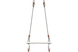 Gartenwelt Riegelsberger - Set trapezio multifunzione con anelli da ginnastica, trapezio in legno duro da appendere