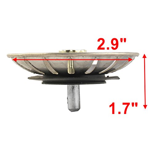 3 Stk Edelstahl Wasser Waschbecken Abfluss Sieb Filter 78mm Durchmesser - 2