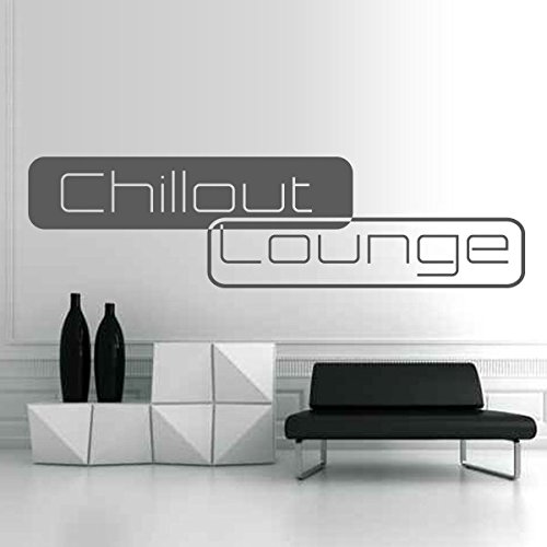 denoda® Chillout Lounge - Wandtattoo Dunkelgrau 190 x 50 cm (Wandsticker Wanddekoration Wohndeko Wohnzimmer Kinderzimmer Schlafzimmer Wand Aufkleber)