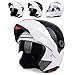 Produktbild Douerye Adult Motocross-Helm Männer volle halbe Belichtung Vier Jahreszeiten Mode, Motocross-Helm, Offroad-Renn-Renn-Rennbahn Pedal-Helm männlich,White,XXL