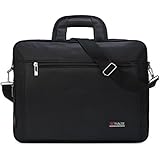 Waterproof Oxford 15.6 Inch Laptop Bag Briefcase Multifunctional Expandable Large Capacity Messenger Tablet Handbag - Black