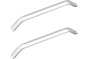 BOZONLI 2 Pcs Srebrny Uchwyty do szafek kuchennych Uchwyty do szafek Uchwyty do szuflad Uchwyty łazienkowe ze stopu aluminium (Rozstaw otworów 160mm)