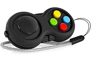 RHTrading Fidget Pad with 8-Fidget Functions 2nd Generation Fidget Toy Controller Stress Reducer Hand Shank Fidget Cube, Perfect for Release Stress and Anxiety, Stress Relief, ADHD, ADD, Autism