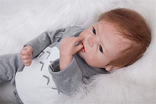 Reborn poupée bébé 22 pouces 55 cm yeux ouverts réaliste vinyle de silicone souple simulation reborn babys dolls enfants jouets