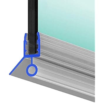 Duschdichtung Mit Verlängerter Lippe - Wasserdichter Spritzschutz Für Duschtüren 6-10mm | 2x50cm