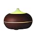 Produktbild Essential Öl, ibetter Aromatherapie Schirm Tragbare Ultraschall Aroma Luftbefeuchter mit Farbe wechselnde LED-Lampen, Mist Modus Anpassung und wasserloses Automatische Abschaltfunktion Dark-Wood Grain 300ML