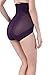 Bigood Women Cross Lace Boyshort High Waist Underpants Purple XXL Waist 80-86 cm