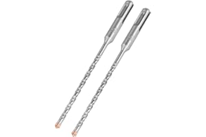 HILPATY SDS Plus Masonry Drill Bits 5.5 x 160mm x 2pcs Tungsten Carbide Cross Tip Rotary Hammer Drill bit for Masonry, Concrete, Brick Wall, Cement, Stone