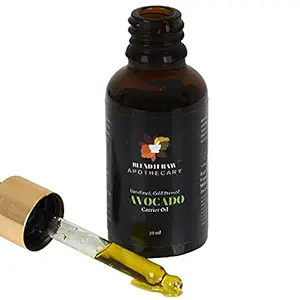 Blend It Raw Apothecary Avocado Carrier Oil, 30ml for Skin, Body & Hair [Cold Pressed & Unrefined]