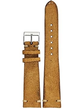 Calais II Uhrenarmband - HORWOOD Limited Edition Handgefertig Italien 20mm Bandbreite Veloursleder Beige