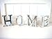 Produktbild Schriftzug HOME Skulptur Set 4tlg Dekofigur Alu Deko Dekoration Edel Aluminium silber 16cm Höhe