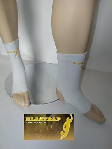 ELASTRAP Pair of Ankle Supports Protection Pad for Children Sports - White
