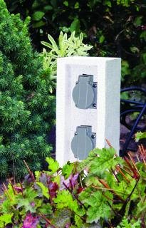 Price comparison product image Elro GL40T Double Stone Effect Garden Socket with Timer