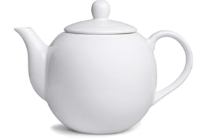 Orion GROUP - Teiera in porcellana con manico, 1,1 l, colore: Bianco