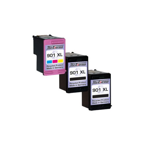 PlatinumSerie® Set 3 Druckerpatronen für HP 901 XL - 2