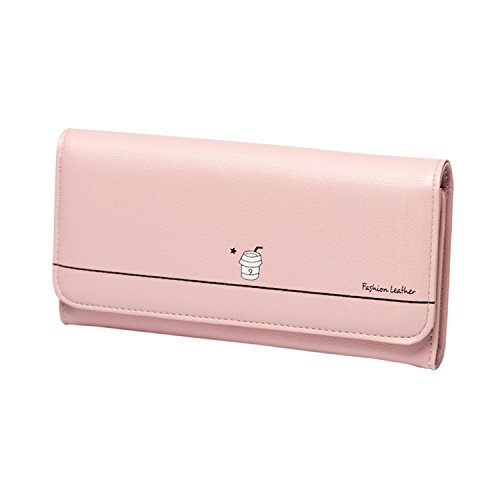 Women's Wallet, Robustrion Premium Design High Quality Women Casual/Party Long Clutch Wallet Purse LW1018 - Pink