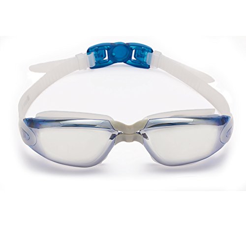 Profi Schwimmbrille von Bezzee Pro – gespiegelte Gläser – Antibeschlagbeschichtung – Wasserdicht – Anpassbar – Schwimmbrille für Erwachsene 180 ° Weitwinkel Sicht – Für Männer Frauen Kinder Jugendliche +10 – Beinhaltet ein GRATIS Schutzetui & Ohrstöpsel - 2