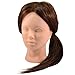 Neverland 70% Hairdressing Real Hair Cutting Student Practice Training Head With Clamp