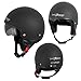 Produktbild Motorradhelm Motorrad Roller Jet Helm Innensonnenblende Viser Matt Schwarz L