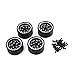 Produktbild Fantasyworld 4Pcs 1.9inch Beadlock Aluminiumradnabenmetallfelge für 10.01 Axial SCX10 4WD Traxxas TRX-4 D90 RC Rock Crawler