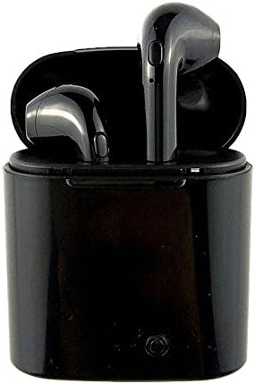 I7 TWS Mini Wireless Bluetooth Headphones Earbud In Ear Headset Bluetooth For iPhones X 8/8 Plus/7/6/6S 5/5S Android/Samsung Galaxy/ HTC/ Bluetooth Device TWIN (PAIR) WITH CHARGING CASE BLACK