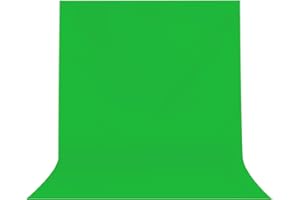 JEBUTU Greenscreen Fotohintergrund, 2 x 3M (6,5 x 9,8FT) Foto Hintergrund, Großer Faltbare Fotografie Hintergrund Grün Chromakey Waschbares Polyester für Fotografie, Video, Fernsehen Aufnehmen, Zoom