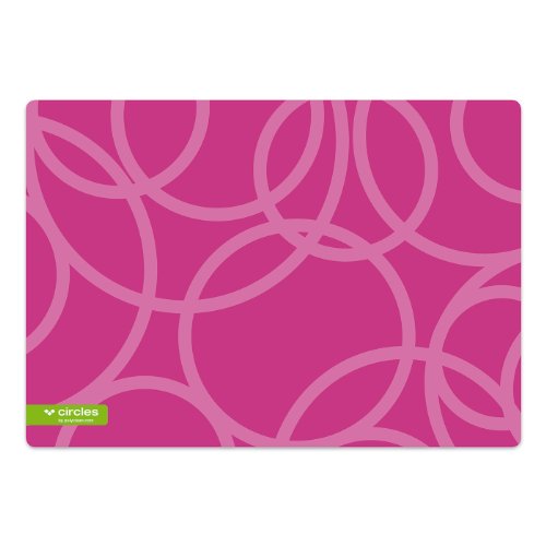 POLYCLEAN Design-Displaytuch für Tablets und Laptops – aus Microfaser P-9000® HD (29 x 20 cm, Circles pink) - 2