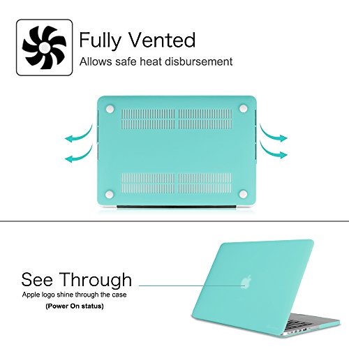 Fintie MacBook Pro 13 Retina Hülle (NO CD-ROM Drive) – Ultra Slim Hochwertige Matt Gummierte Hartschale Tasche Schutzhülle Snap Case für Apple MacBook Pro 13.3 Zoll mit Retina Display (A1502 / A1425), Mint Grün - 5
