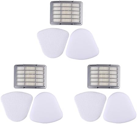 KEEPOW 3 Pack Filters Kit Replacement for Shark Navigator Lift-Away NV350 NV351 NV352 NV355 NV356 NV356E NV357, Replaces Shark Part # XFF350 XHF350 (Included 3 Foam + 3 Felt + 3 Hepa Filters)