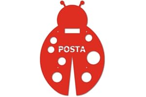 Alubox 08MIAPLCOCCIRO Frontale Intercambiabile per Cassetta Postale MIA con Disegno Coccinella, Rosso