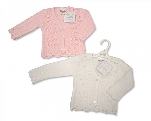 Pinkbluewhite Pack of 2 Baby Girl Knitted Cardigans (3/6 Months)
