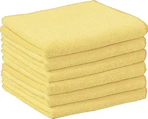 Sheen Microfiber Vehicle washing Cloth || Vehicle washing cloth || GSM 270 || Size 30X40 || Microfiber Cleaning Cloth (6, Yellow)