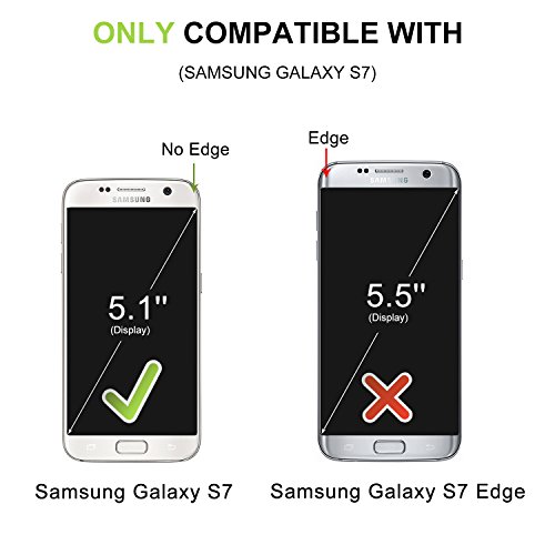 HOOMIL Funda Samsung Galaxy S7  Cuero Premium Fundas para Samsung S7 2016 Carcasa Case  H3011  Negro 