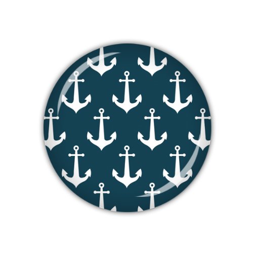 lijelove Taschenspiegel, 04-00ZO, Maritim, Anker, blau, 59 mm im Durchmesser