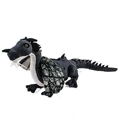 Peluche Dragón gris 46 cm, pie, dragón, plástico de peluche