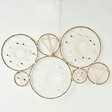 MATERIAL AMIGABLE PARA EL MEDIO AMBIENTE: Hecho de plumas naturales, cuentas de madera natural, aro de metal y tela de algodón.